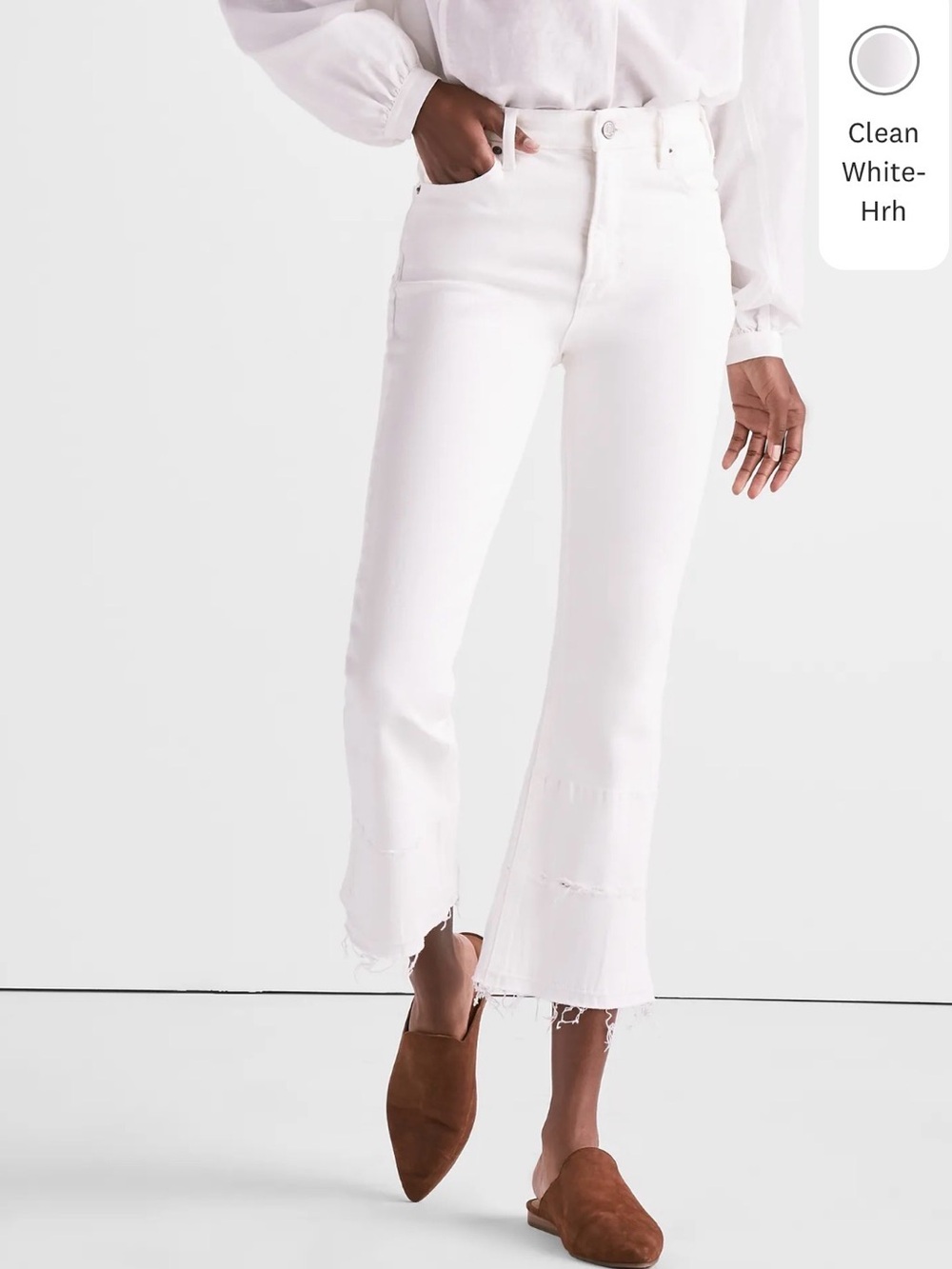 Lucky Brand Bridgette Mini Bootcut White Jeans